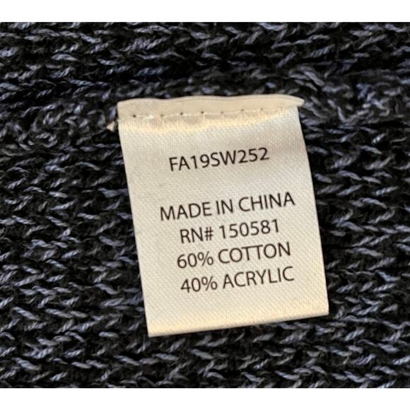 Flag & Anthem Button Mock Neck Sweater in Navy Heather Size Large - Picture 11 of 12